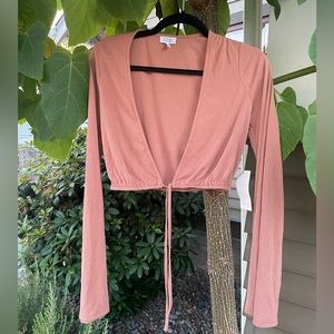 Tobi - Bell Sleeve Deep Cut Top - NWT